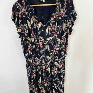 Reitmans Signature Black Floral Dress